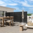 thumbnail image 5 of MAYEERTY 72"x47"x16" Outdoor Privacy Screen with Stand Metal Balcony Decorative Screen,Black, 5 of 6