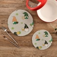 thumbnail image 2 of FREEAMG St.Patrick's Day Gnome Round Trivets Pot Holders 2 Pcs, Heat Resistant Cotton Thread Weave Trivets for Hot Dishes, Cooking, Baking, Farmhouse, Kitchen Decor, 2 of 7