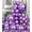 Purple, variant on Silver Metallic Balloons and Silver Orbz Balloon 75PCS Different Sizes 4D Foil Helium Latex Chrome Balloon Set for Birthday Anniversary Baby Shower Wedding Party Decorations
