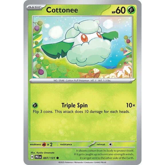 Pokemon Prismatic Evolutions Common Cottonee #7