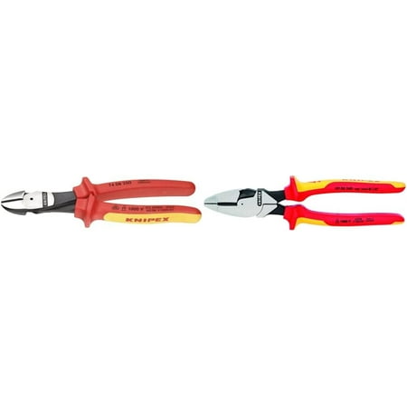 

JSTCL Tools - High Leverage Diagonal Cutters1000V Insulated (7408200SBA)8 inches & JSTCL 09 08 240 SBA 9.5-Inch Insulated Ultra-High Leverage Lineman s Pliers