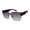Black, variant on Women's MS188 Oversized UVA and UVB Protective Square Cat Eye Shield Fashion Sunglasses, 144mm