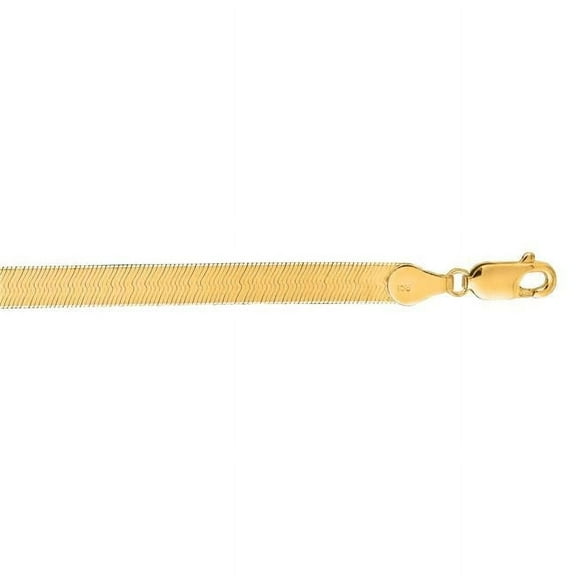 7 in. 10K Yellow Gold Imperial Herrignbone Chain with Lobster Clasp