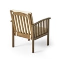 thumbnail image 5 of Outdoor Club Chairs, Set of 2 Acacia Wood Patio Chairs With Waterproof Cushions, Hand Crafted Deep Seat Design For Backyard Terrace, Gray Cream, 5 of 11
