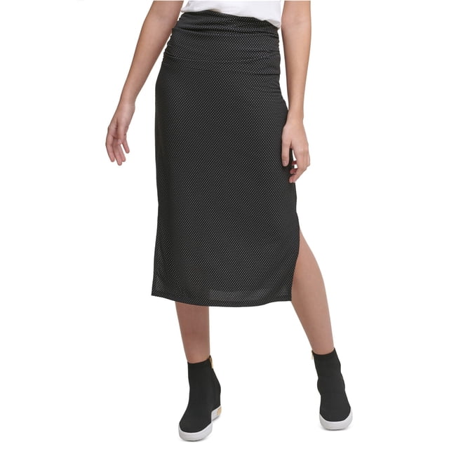 DKNY Falda Lápiz Pindot Mujer, Negro, 28