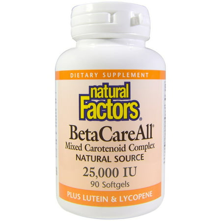- BetaCareAll 25,000 IU, High in Antioxidant Beta Carotene, 90 Soft Gels, OVERALL HEALTH: BetaCareAll is a unique mixed carotenoid formula sourced.., By Natural (Best Sources Of Carotenoids)