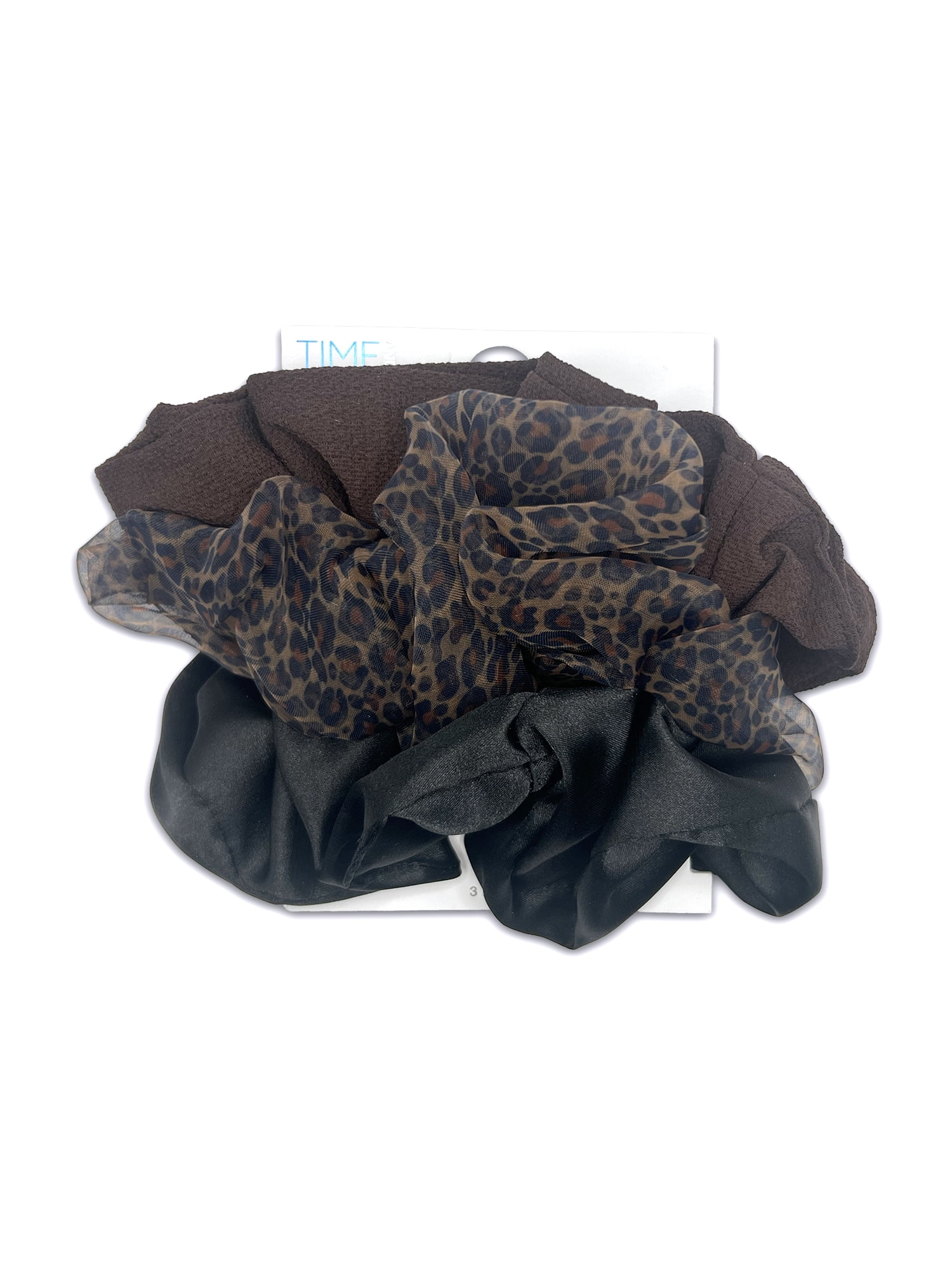 Time and Tru Women's Hair Ties, 3-Pack, Brown