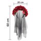 thumbnail image 5 of Rose Floral Veil Halloween Costume Headband Day of the Dead Headpiece for Festival Carnival Party Levamdar 222229-3, 5 of 7