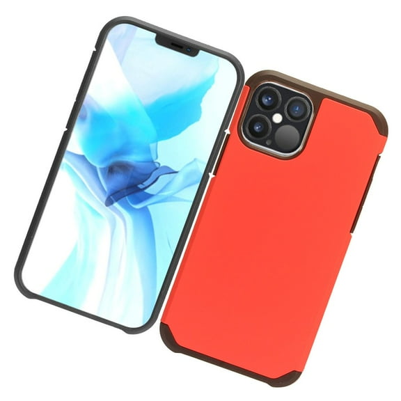 Apple iPhone 12 PRO MAX /6.7" Phone Case Protective Hybrid Anti-Drop Protection Shockproof Armor Dual Layers Frame Heavy Duty Rubber Rugged Red Phone Cover forApple iPhone 12 Pro Max