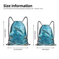 thumbnail image 2 of Lukts Underwater Dolphin Scene Pattern Drawstring Backpack Bag Sport Gym Sackpack,String Backpack Sport Bag Sack,Cinch Tote Gym Backpack-Small, 2 of 6