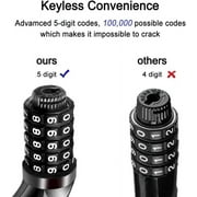 Bicycle Combination Lock, Electric Bike Combination Lock, Bike Lock, Anti-Theft Lock 566 Ring Lock,Motorcycle Electric Bike Lock, Mountain Bike Lock
