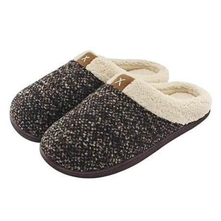 

Women s Cozy Memory Foam Slippers Fuzzy Wool-Like Plush Fleece Lined House Shoes w/Indoor Outdoor Anti-Skid Rubber Sole