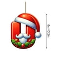 thumbnail image 3 of Moocorvic Christmas Initial Letters U Ornaments, Personalized Santa Claus Christmas Tree Decorations Pendant Gifts, 3 of 6