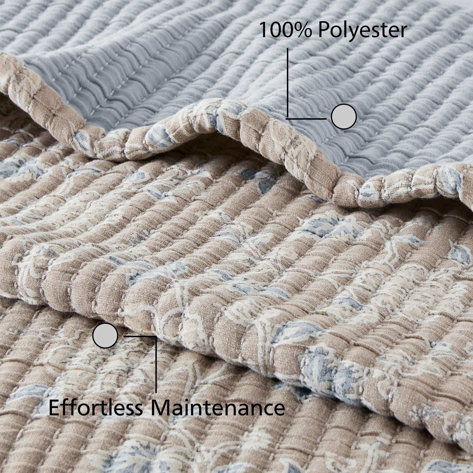 Mainstays Quilt Cotton Denier Filled Jacquard, Full/Queen - Reversible