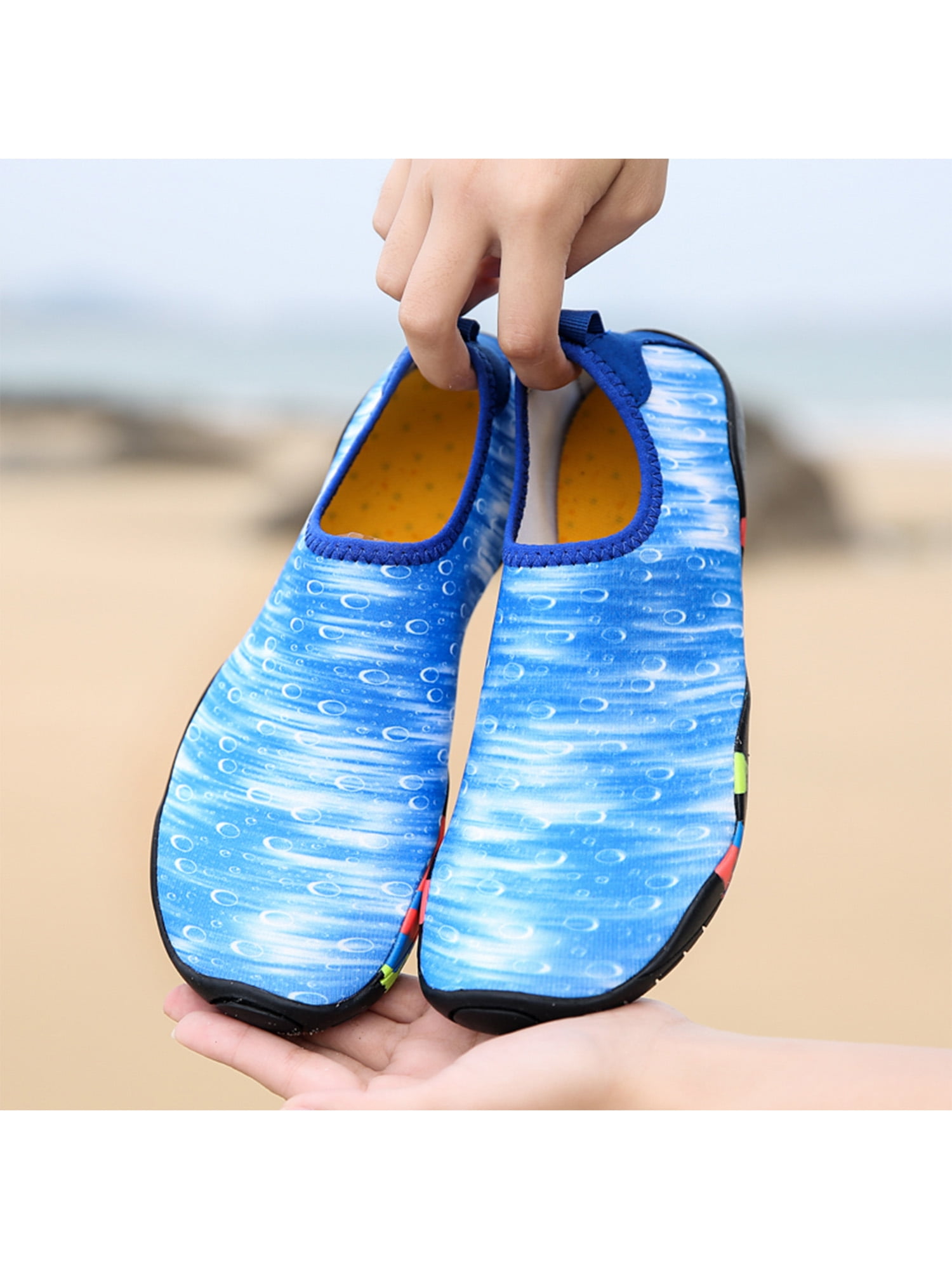 Non-slip Women Men Water Shoes Diving Aqua Socks Wetsuit Swim Beach Grey 