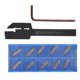 thumbnail image 3 of 10Pcs Mgmn200 Carbide Inserts Golden + 1Pc Mgehr1010-2 Turning Tool Holder Boring Bar With Wr, 3 of 5