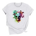 thumbnail image 5 of Busydd Womens Tops Stylish Skull Print T Shirts for Women Casual Short Sleeve Round Neck Summer Tops Comfortable Cotton Graphic Tees L, 5 of 6
