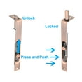 thumbnail image 4 of Uxcell Flush Bolt 6" x 0.71", Stainless Steel French Door Lock for Wood Composite Double Door, Red Bronze 2 Pcs, 4 of 6
