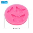 thumbnail image 2 of Molde de arcilla de polímero de 2 piezas, molde de fondant, molde de silicona de 3 mariposas para manualidades, secado al aire, pasteles, rosa, 2 of 6