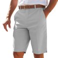 thumbnail image 5 of COSFO Mens Shorts Suit Solid Casual Button Pleated Loose Shorts, 5 of 9