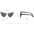 thumbnail image 5 of Luxury Fine Shimmering Love Pearl Sun Glasses Women Heart Sunglasses Casual Bling Sunglasses, 5 of 5