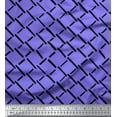 thumbnail image 1 of Soimoi Purple Poly Georgette Fabric Brush Stroke Abstract Printed Fabric 1 Yard 52 Inch Wide, 1 of 3