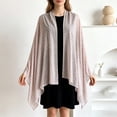 thumbnail image 2 of UDAUDU Shawls and Wraps for Evening Dresses Silk Chiffon Feeling Scarf Wrap Women Elegant Shawl for Evening Dresses Scarf Flower Chiffon Shawl Light Purple, 2 of 4