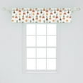 thumbnail image 2 of Ambesonne Botanical Window Valance, Bohemian Leaves in Pots, 54" X 12", Persian Orange Sage Green, 2 of 3