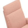 thumbnail image 4 of Dasun Teddy Fabric Rocking Chair, High Back Rocker Armchair With Right Pocket For Living Room, Bedroom, Office, Pink, 4 of 7