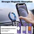 thumbnail image 4 of Magnetic for iPhone 12, iPhone 12 Pro Case with Stand [Compatible with MagSafe] + Screen Protector[2 Pack], Shockproof Cover Rugged Phone Case, Built in 360° Rotatable Ring Kickstand, Purple, 4 of 6