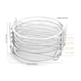 thumbnail image 4 of Stainless Steel Dehydrator Rack 5-layer Air Fryer Stand Pressure Rack; 5-layer Cooker Accessories Replacement for Ninja Foodi, 4 of 8