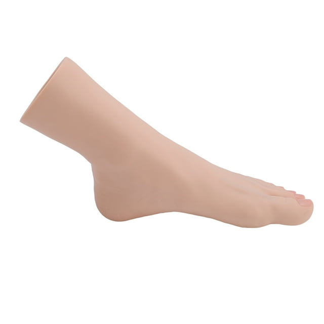 Silicone Foot Model Flexible Joint Positioning Mannequin Foot for Nail Art Jewelry Display