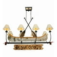 thumbnail image 6 of Meyda Tiffany 139745 Personalized 8 Light 50" Wide Linear Chandelier - Natural Wood /, 6 of 7