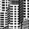 thumbnail image 2 of Pica, Jeff 26x26 Gold Ornate Wood Framed with Double Matting Museum Art Print Titled - NYC in Pure B and W I, 2 of 4