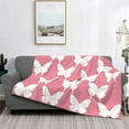 thumbnail image 6 of Throw Blanket for Couch Sofa and Bed, Butterfly 2 Soft Plush Throw Blanket, Fuzzy Cuteness Comfy Warm Washable Flannel Blanket Throws for All Season, 6 of 8