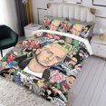 thumbnail image 3 of Eminem Music 3 Piece Bedding Set Comforter Set Cute Duvet Cover Sets Super Soft Girls Bedding Set Kids Bedroom Gifts,1 Duvet Cover with 2 Pillowcases Twin, 3 of 6
