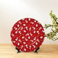 thumbnail image 6 of Wukai Christmas Santa Cartoon Snowman A Print Decorative Plate for Display,Bone China Decorative Plate, Ceramic Dinner Plate with Stand, Vertical Ceramic Plate-7in, 6 of 6