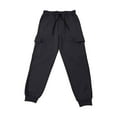 thumbnail image 4 of Chiccall Mens Cargo Sweatpants 5 Pockets Casual Fleece Wide Leg Sweatpant Baggy Elastic Waist Drawstring Workout Jogger, 4 of 8