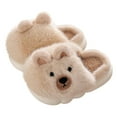 thumbnail image 3 of THDHVS Kids Slippers,Boys Slippers,Kid's Boys' Winter Warm Plush Home Cotton Slippers Khaki 12-13 Years, 3 of 9