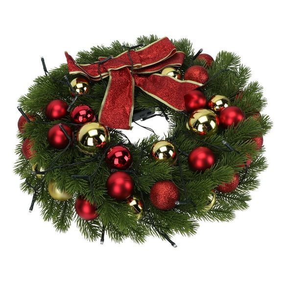 UPOUART Round Led Wreath Christmas Party Decorations 40x16in Plastic 1Pack For Families