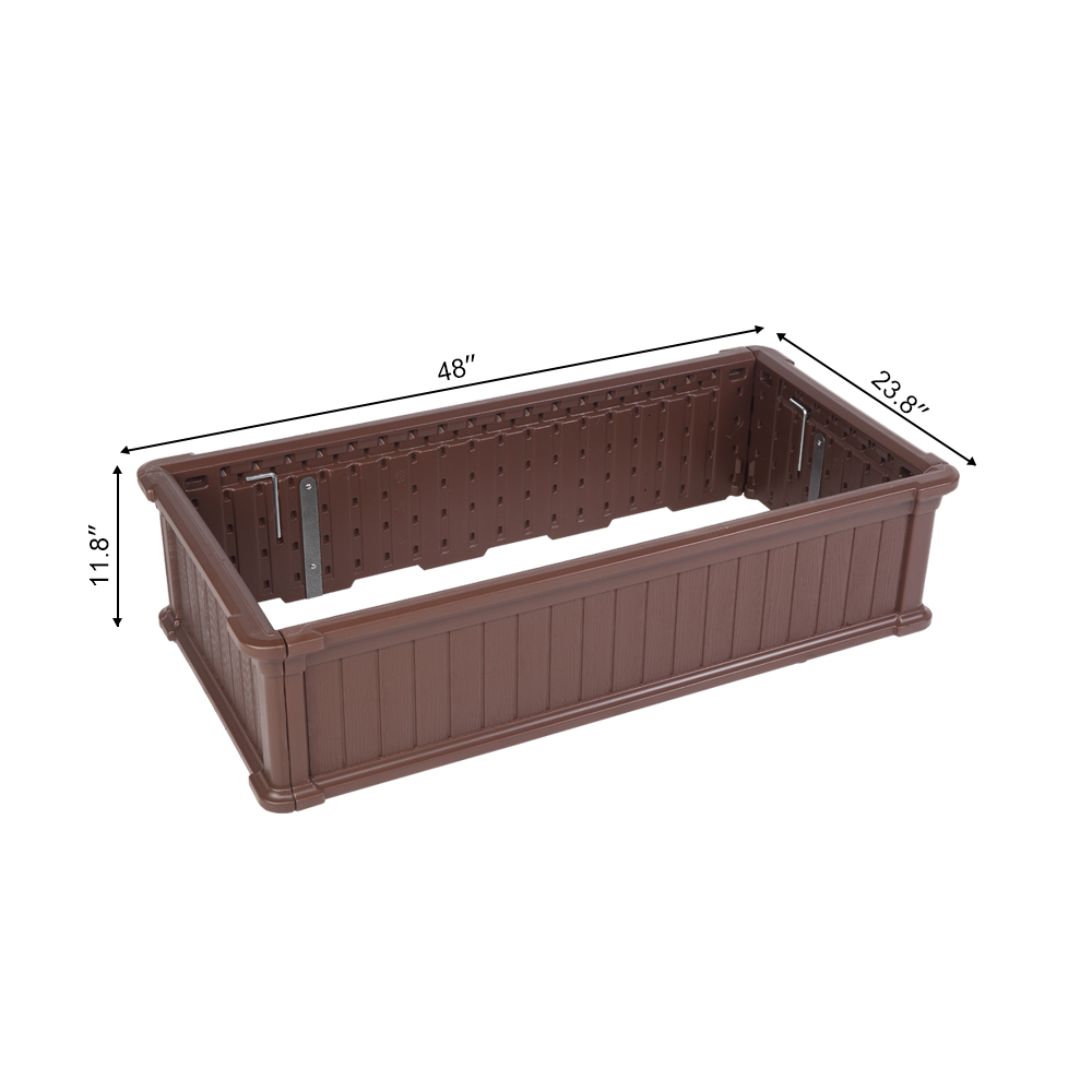 enyopro Elevated Garden Bed, Rectangle Raised Garden Bed, Planting Planter Box for Vegetable Fruit Herb Growing, Planter Raised Grow Box, 48 x 23.8 x 11.8 inch, JA2514 - image 2 of 9