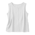 thumbnail image 6 of XuJwPNcy Tank Tops for Women Lightweight Sleeveless Cotton Linen Tee Tshirts Summer Casual Summer Beach Vacation Clothes, 6 of 6