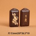 thumbnail image 1 of Lightning-struck jujube wood jade inlaid with 925 silver, Taoist Eight Immortals handicraft carving auspicious cloud pendant necklace, 1 of 4