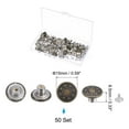 thumbnail image 2 of Uxcell Button Pins for Jeans Adjustable 15mm Embossed Pattern, Bronze, 50 Sets, 2 of 6