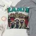 thumbnail image 2 of Racoon & Opossum Lover Trash Eater Garbage Truck Team Trash Throw Pillow, 2 of 5