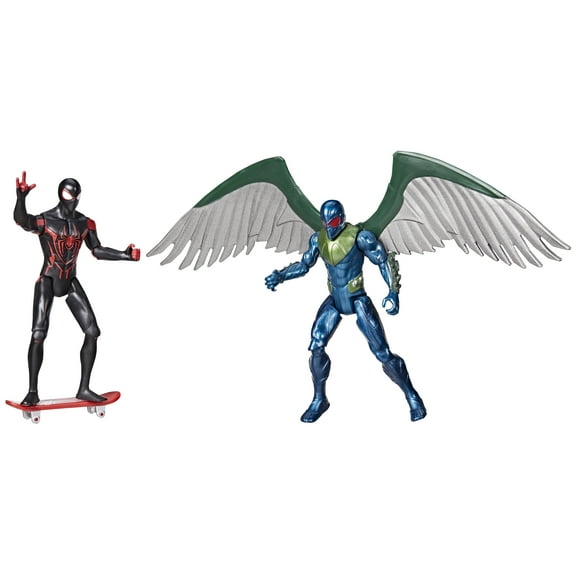 Spider-Man Epic Hero Series Miles Morales Vs Marvel’s Vulture Action Figures with Accessory (4")