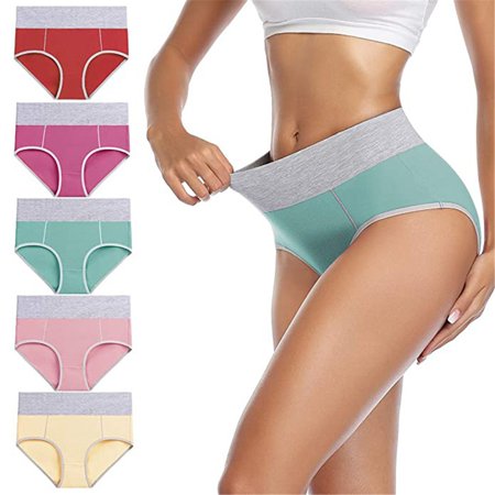 Leyizhou Women's Cotton Brief Value Pack, Assorted Brief Underwear