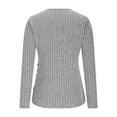 thumbnail image 5 of Ailaofu Long Sleeve Shirts for Women Sweater V Neck Ribbed Knit Slim Fit Wrap Top 2025 Fall Casual Fashion Clothes, 5 of 6