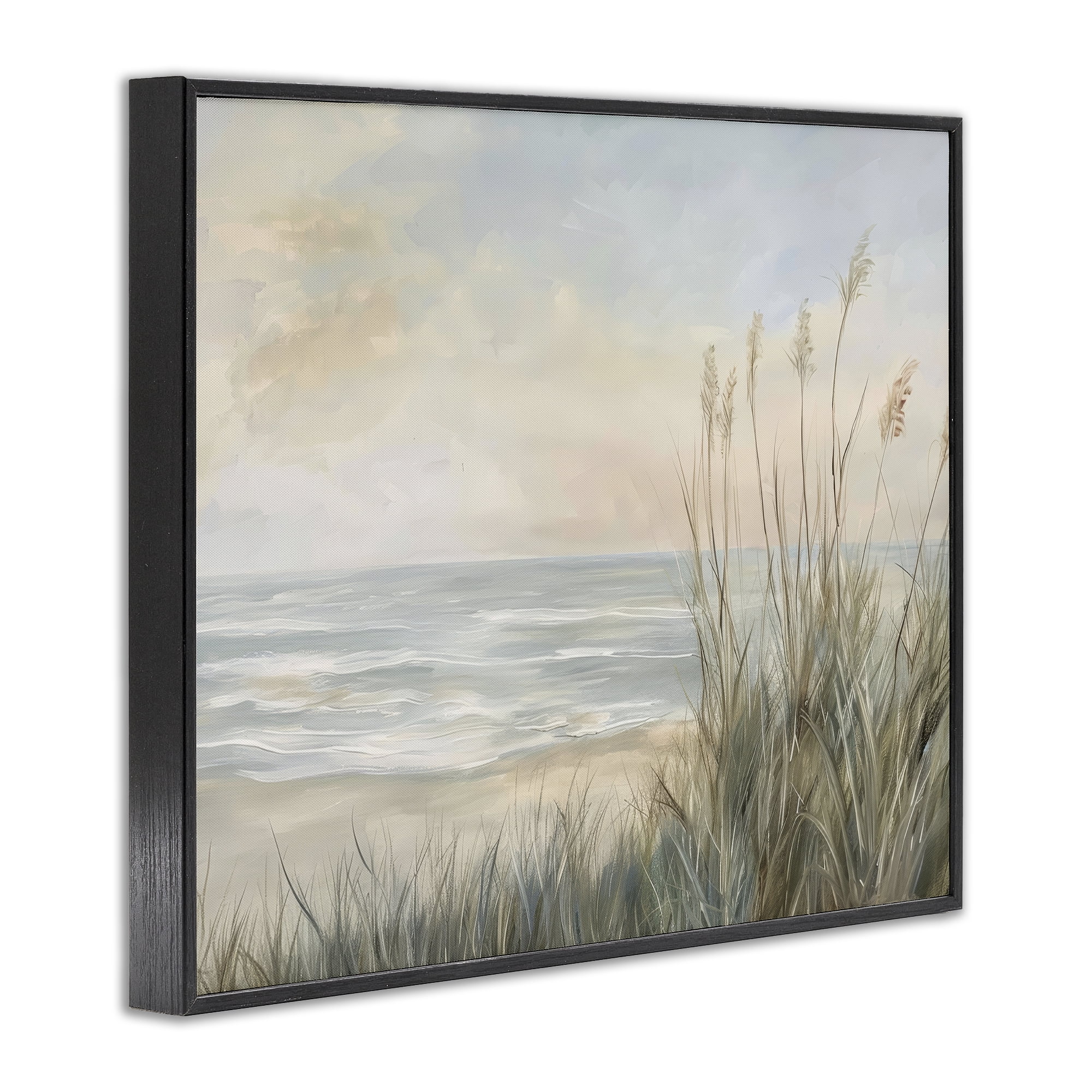 Stupell Industries Scenic Beach Dunes at Dawn Black Framed Giclee Art, design by Petal Prints Design