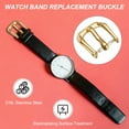 thumbnail image 4 of Uxcell 4Pcs Watch Band Replacement Buckle 10mm 316L Stainless Steel Clasp, for Leather  Canvas Watch Bands, Gold Tone, 4 of 6